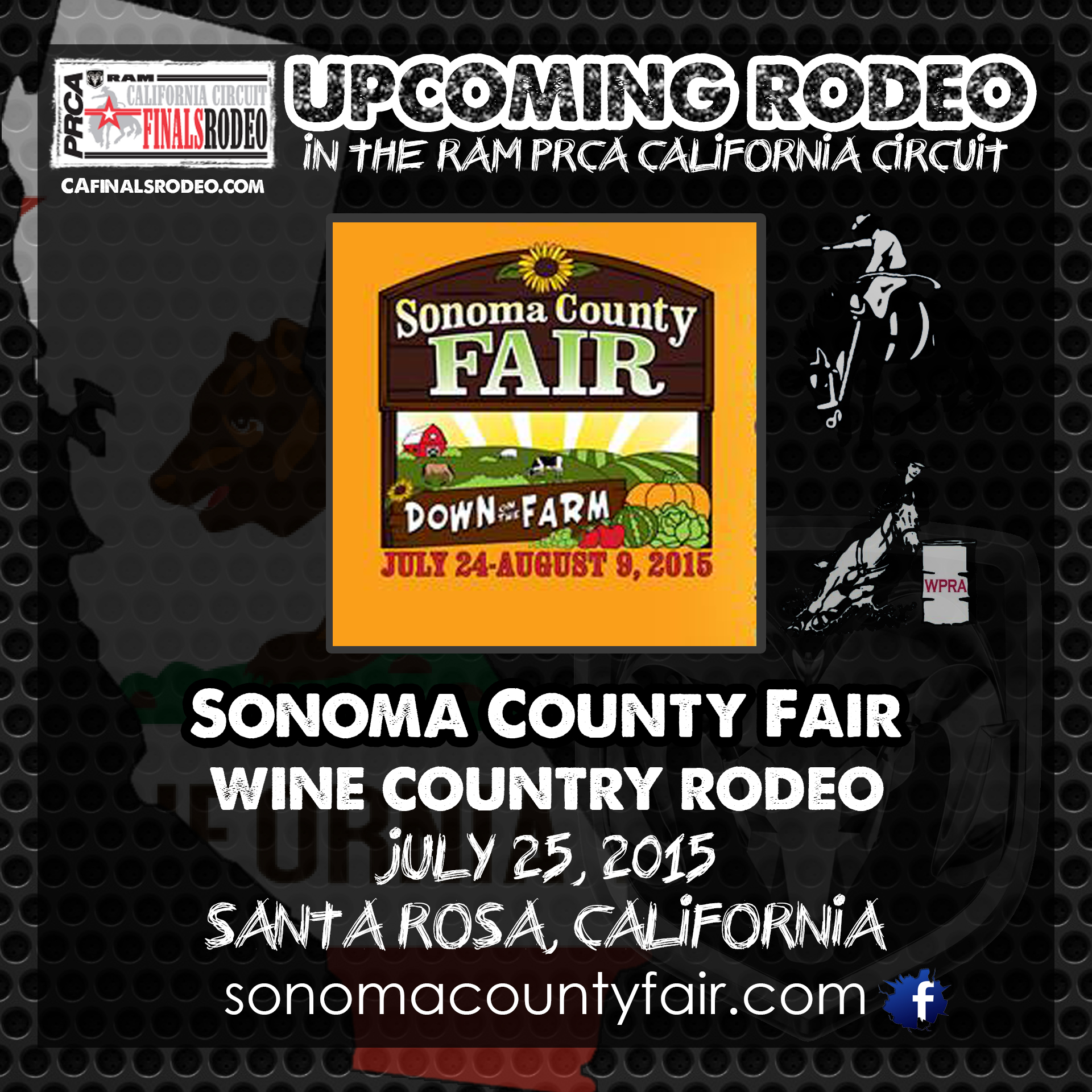 Going on NOW! 79th Annual Sonoma County Fair Wine Country Rodeo! RAM