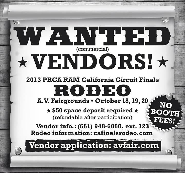 Vendors Welcome and Wanted | RAM PRCA California Circuit ...